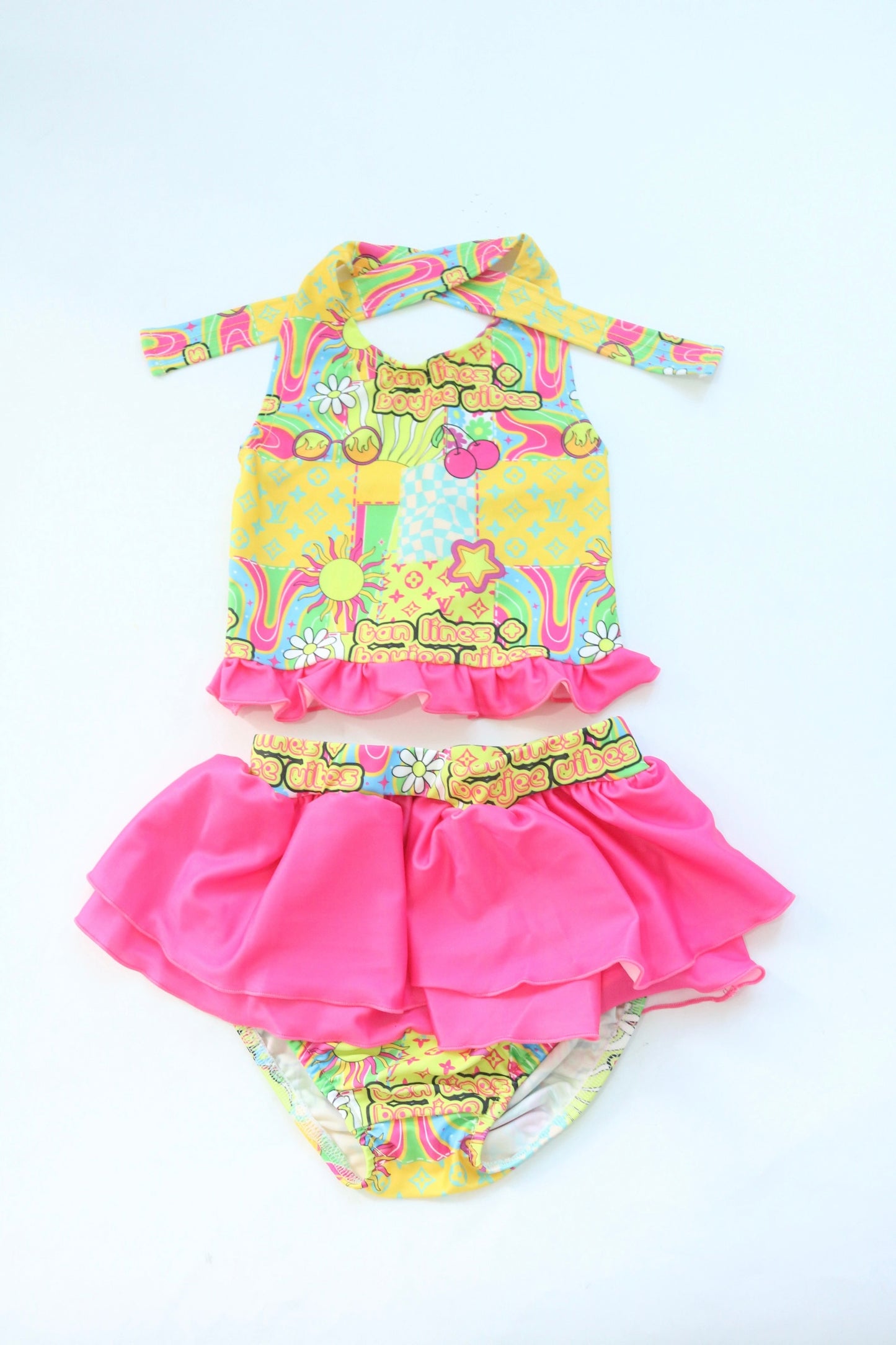 2PC Ruffled Swimsuit
