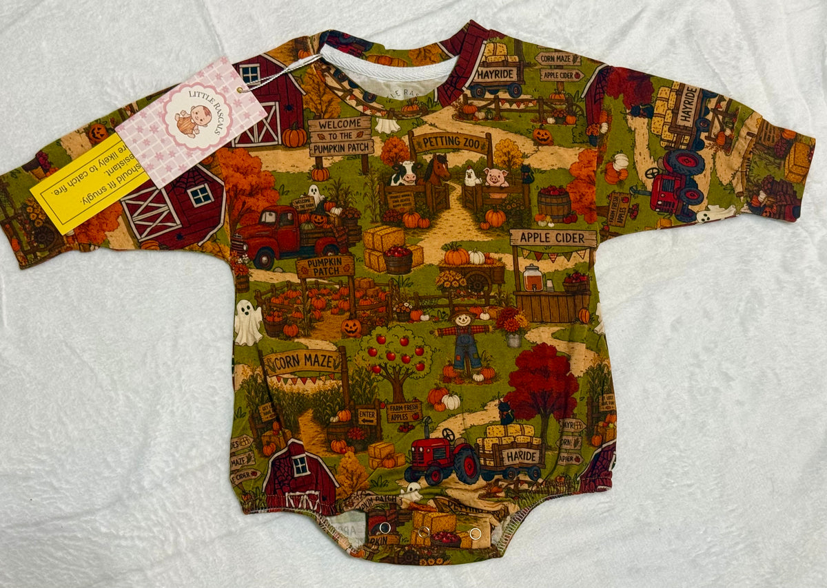 Pumpkin patch LS bubble- SIZE DOWN
