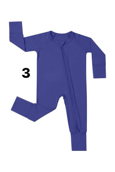 Dark Blue Bamboo Zippy