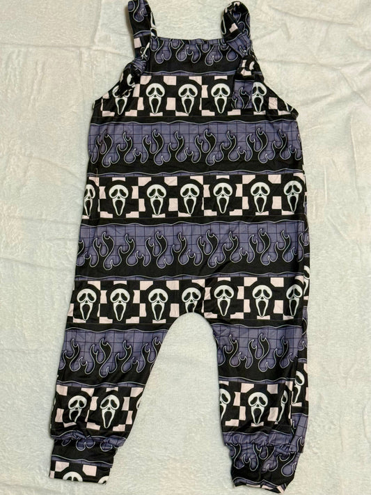 Scream long knotted overalls