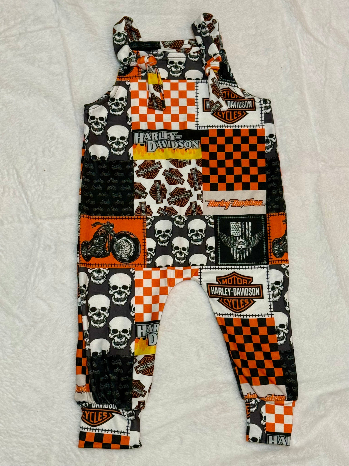 Skulls HD long knotted overalls