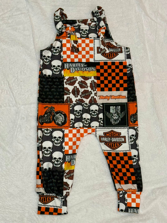 Skulls HD long knotted overalls