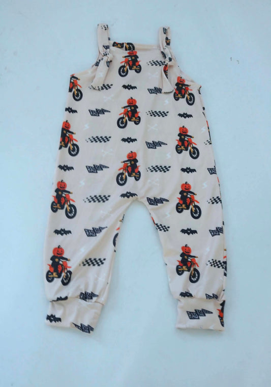 Pumpkin Rider long knotted overalls