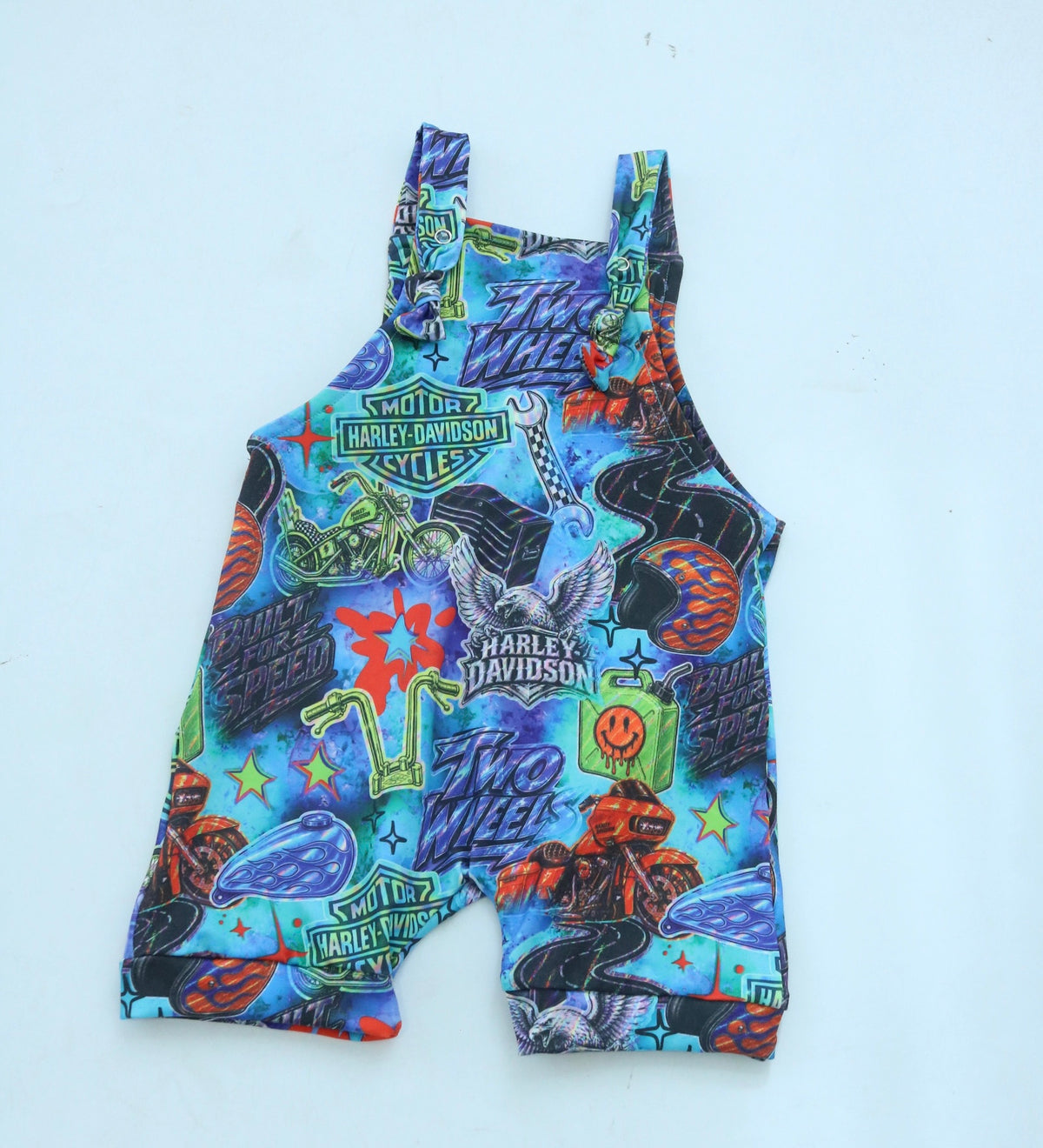 Blue HD Knotted Overalls