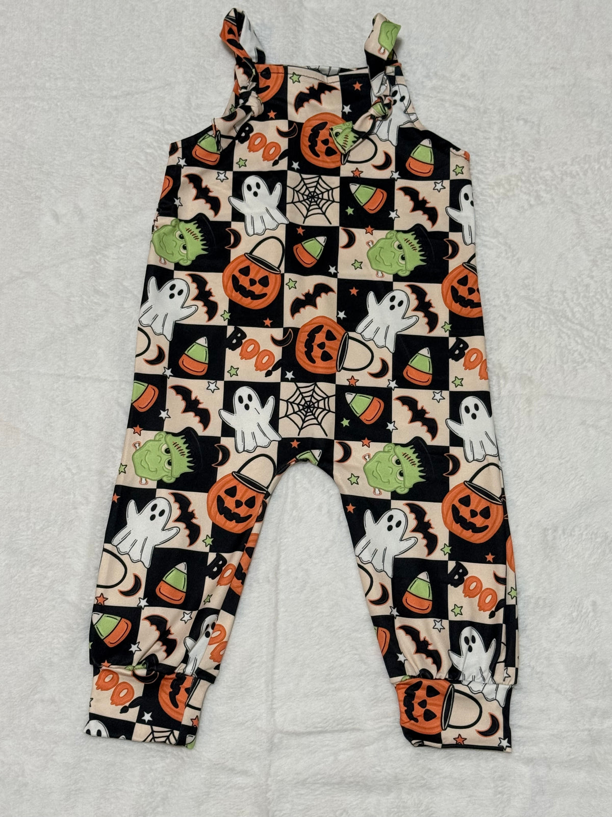 Frankenstein long knotted overalls