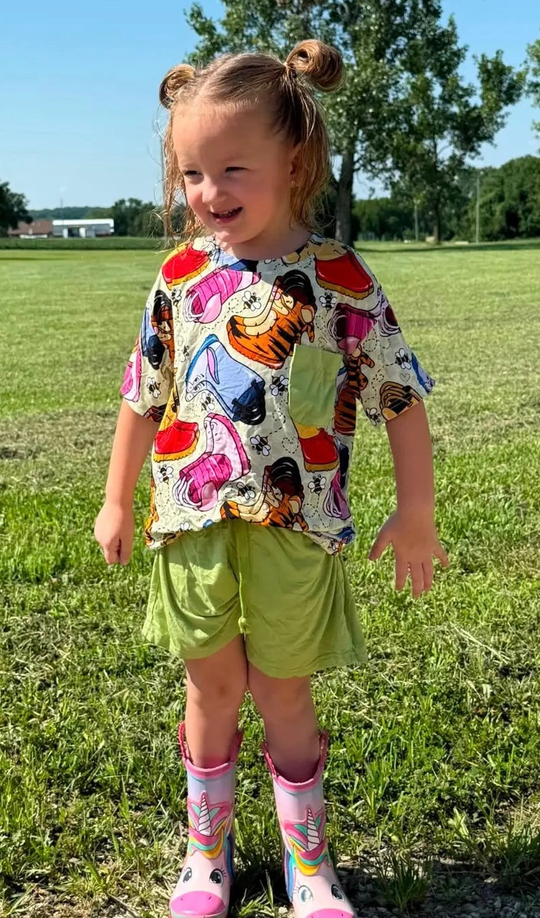 Puddle Jumpers- Little Honey - Pocket tee set